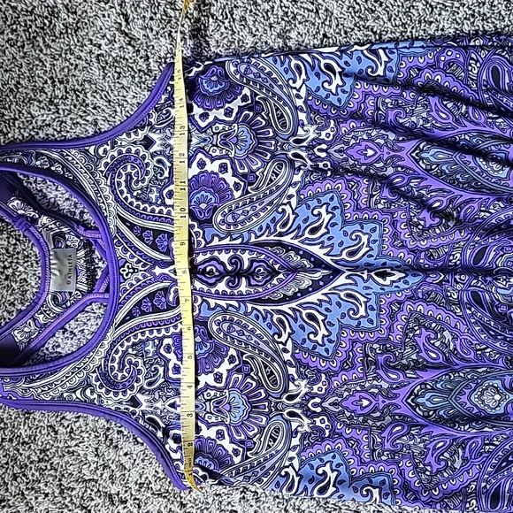 STUNNING ATHLETA PURPLE PAISLEY TIC TAC TOE RACERBACK TOP - Picture 5 of 9